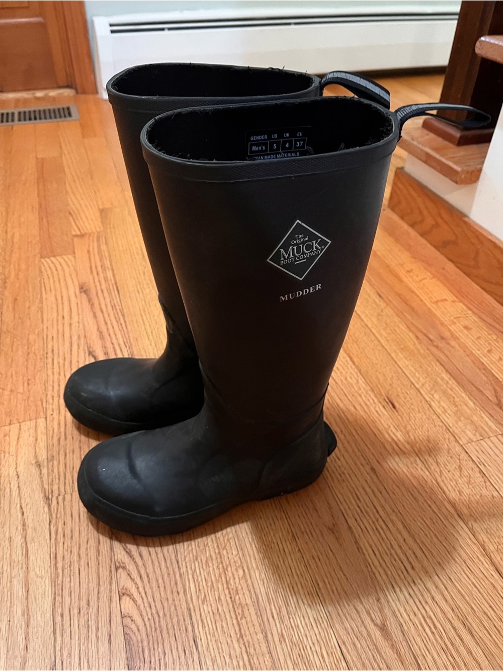 The Original Muck Boot Company "Mudder" Tall Black Rubber Boots Men’s Size 5